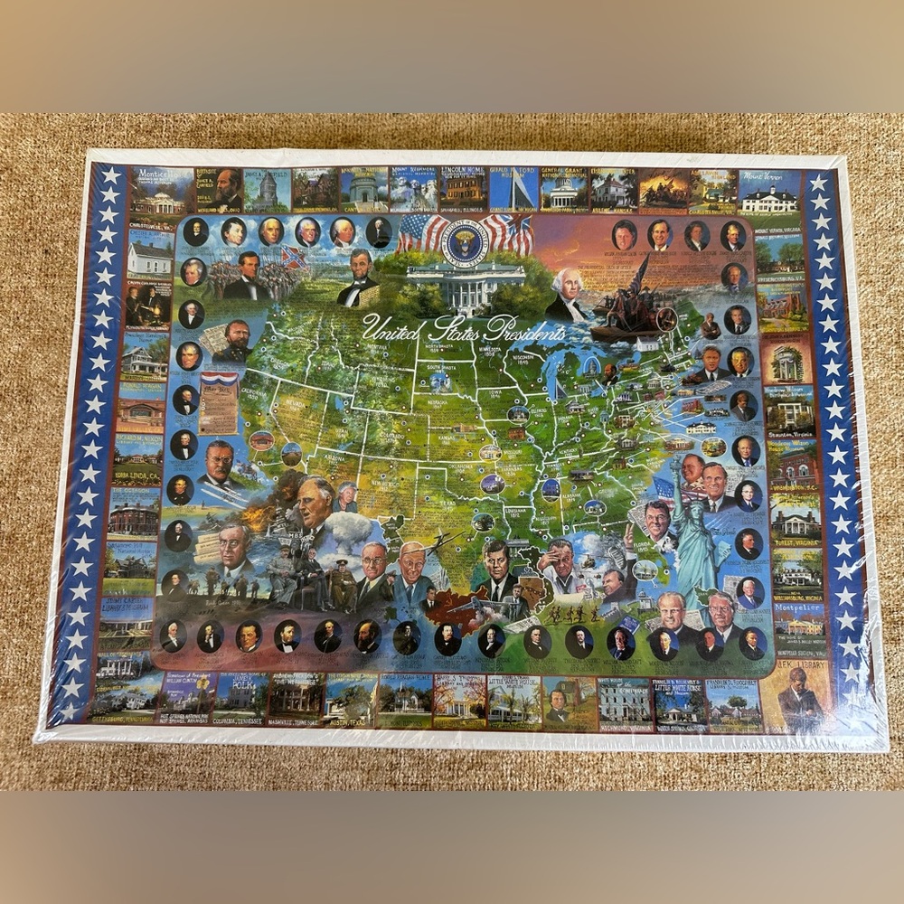 Vintage 1994 United States Presidents NIB 1000 Piece JigsawPuzzle